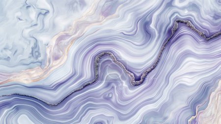 Foto de Soothing purple and lavender marble pattern with delicate swirls and soft gradients, creating a calming visual effect. - Imagen libre de derechos