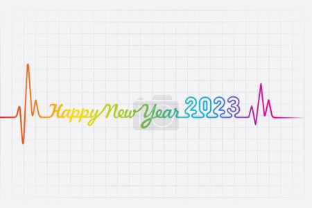 Photo for Illustration for new year 2023 celebration for health awareness - Royalty Free Image