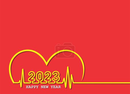 Photo for Illustration for new year 2023 celebration for health awareness - Royalty Free Image