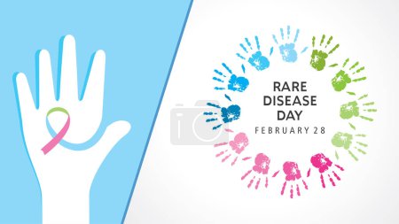 Ilustración del Día de las Enfermedades Raras observada el 28 de febrero
