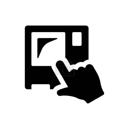 Ilustración de Icono de pantalla táctil ATM (ilustración vectorial) - Imagen libre de derechos