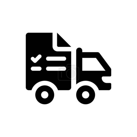 Ilustración de Icono de hoja de ruta logística (ilustración vectorial) - Imagen libre de derechos