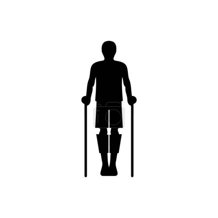 Illustration for Crutches icon on white background - Royalty Free Image