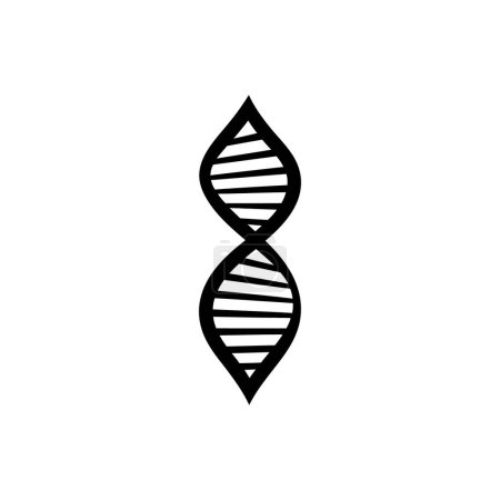 Téléchargez les illustrations : Icône double hélice ADN sur fond blanc - en licence libre de droit