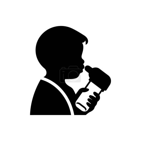 Ilustración de Icono del inhalador de asma sobre fondo blanco - Imagen libre de derechos
