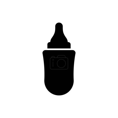 Illustration for Baby milk bottle icon on white background - Royalty Free Image