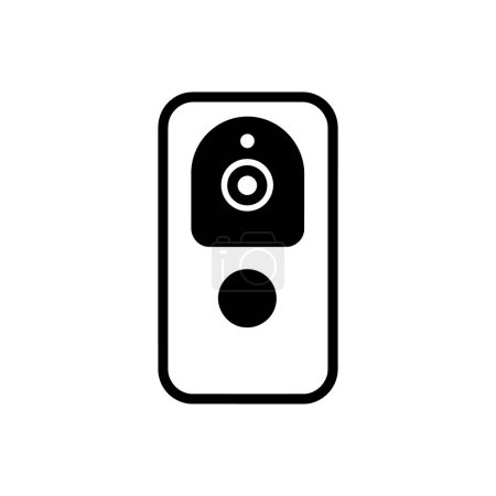 Illustration for Video doorbell icon on white background - Royalty Free Image