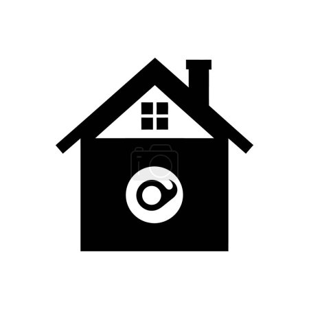 Illustration for Home security sign icon on white background - Royalty Free Image