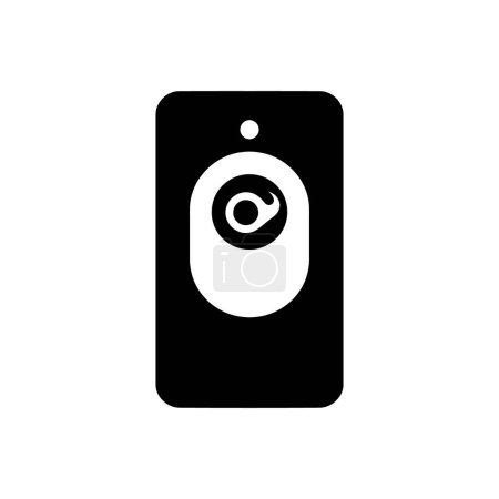 Illustration for Doorbell camera icon on white background - Royalty Free Image