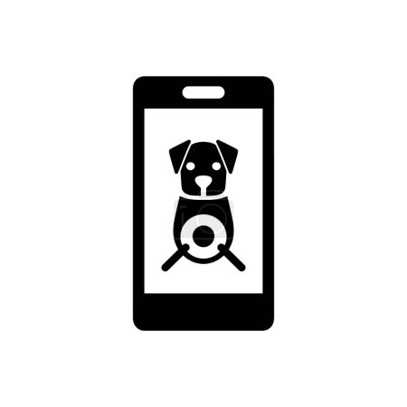 Illustration for Pet tracking device icon on white background - Royalty Free Image