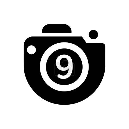 Illustration for Photography countdown icon on white background - Royalty Free Image
