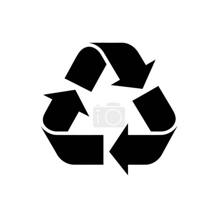 Recycling symbol icon on white background