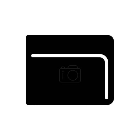 Téléchargez les illustrations : Icône portefeuille sur fond blanc - en licence libre de droit