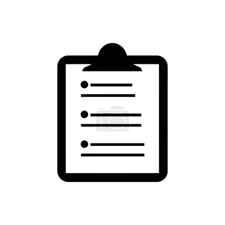 Illustration for Checklist icon on white background - Royalty Free Image