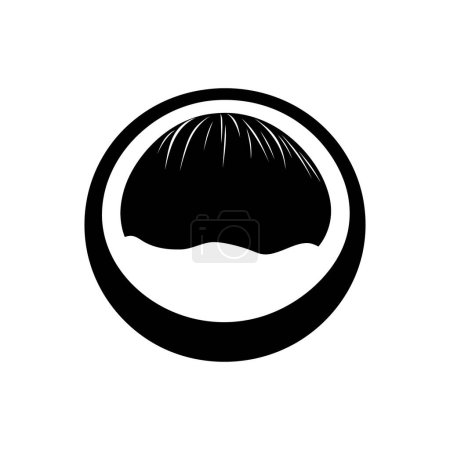 Ilustración de Icono de coco aislado sobre fondo blanco - Imagen libre de derechos