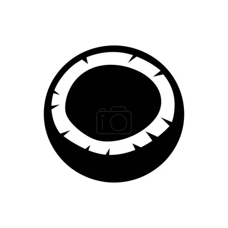 Ilustración de Icono de coco aislado sobre fondo blanco - Imagen libre de derechos