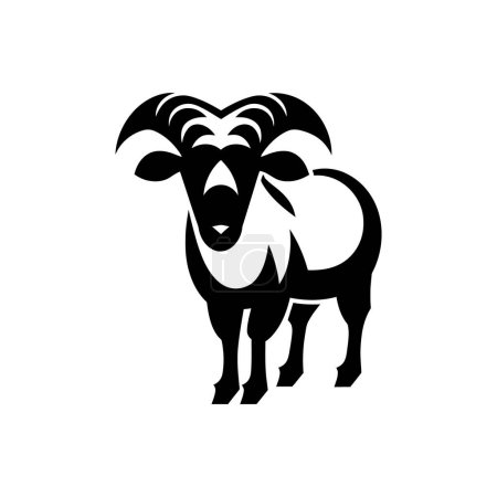 Ilustración de Icono Rams in Enclosure aislado sobre fondo blanco - Imagen libre de derechos