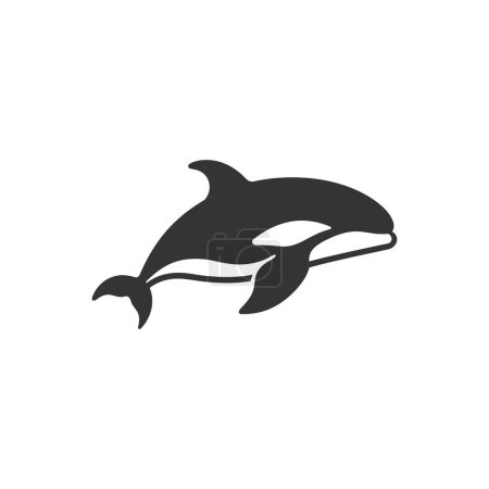 Illustration for Killer whale Icon on White Background - Simple Vector Illustration - Royalty Free Image