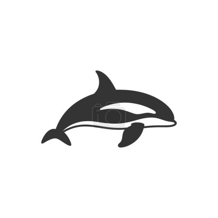 Illustration for Killer whale Icon on White Background - Simple Vector Illustration - Royalty Free Image