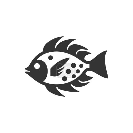 Illustration for Clown triggerfish Icon on White Background - Simple Vector Illustration - Royalty Free Image
