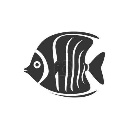 Illustration for Butterflyfish Icon on White Background - Simple Vector Illustration - Royalty Free Image