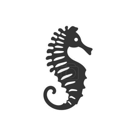Illustration for Seahorse Icon on White Background - Simple Vector Illustration - Royalty Free Image