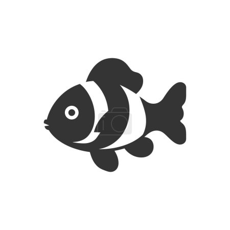 Illustration for Clownfish Icon on White Background - Simple Vector Illustration - Royalty Free Image