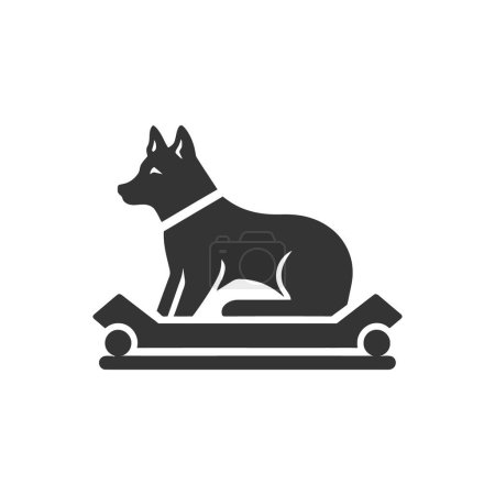 Illustration for Dog sled Icon on White Background - Simple Vector Illustration - Royalty Free Image