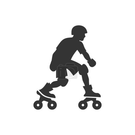 Illustration for Roller skating Icon on White Background - Simple Vector Illustration - Royalty Free Image