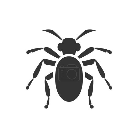 Ilustración de Icono de hormiga sobre fondo blanco - Ilustración simple de vectores - Imagen libre de derechos