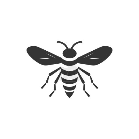 Illustration for Wasp Insect Icon on White Background - Simple Vector Illustration - Royalty Free Image