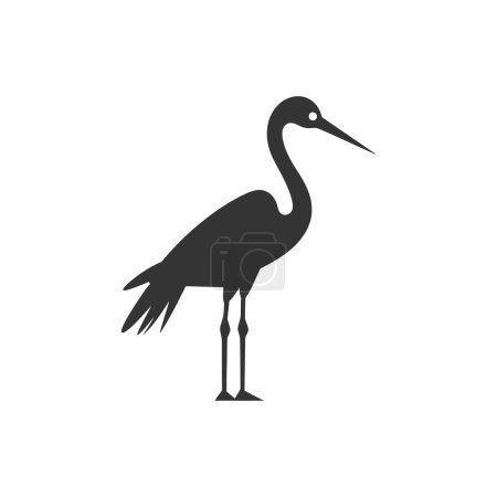 Illustration for Crane bird Icon on White Background - Simple Vector Illustration - Royalty Free Image