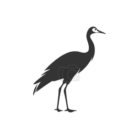 Illustration for Common crane bird Icon on White Background - Simple Vector Illustration - Royalty Free Image