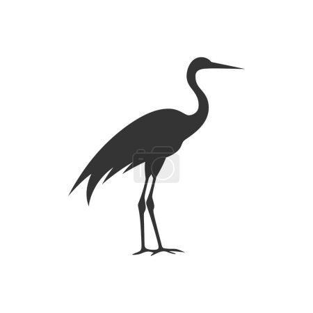 Illustration for Common crane bird Icon on White Background - Simple Vector Illustration - Royalty Free Image