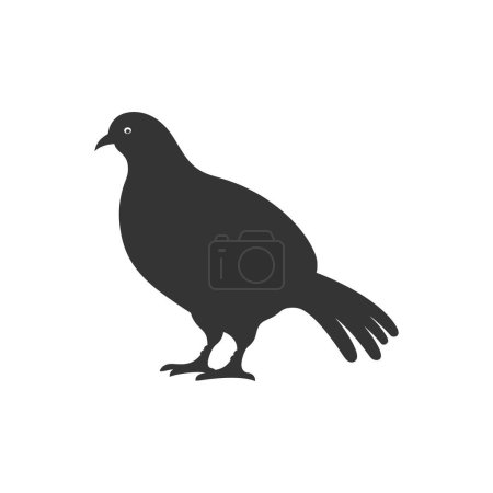Ilustración de Icono de pájaro Capercaillie sobre fondo blanco - Ilustración simple de vectores - Imagen libre de derechos