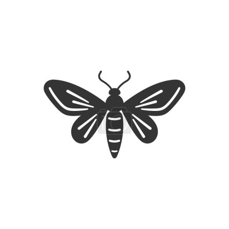 Illustration for Moth Insect Icon on White Background - Simple Vector Illustration - Royalty Free Image
