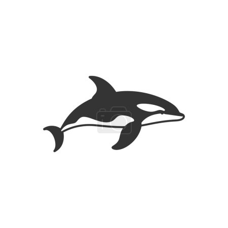 Illustration for Orca Icon on White Background - Simple Vector Illustration - Royalty Free Image