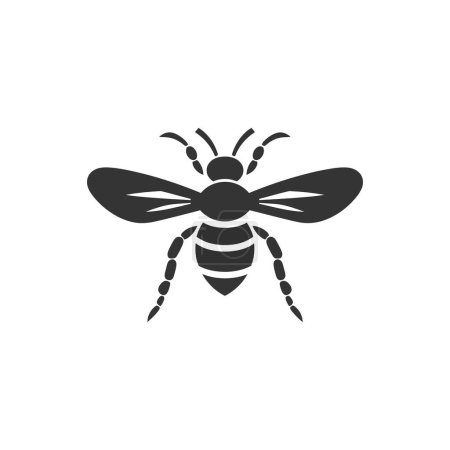Illustration for Hornet Insect Icon on White Background - Simple Vector Illustration - Royalty Free Image