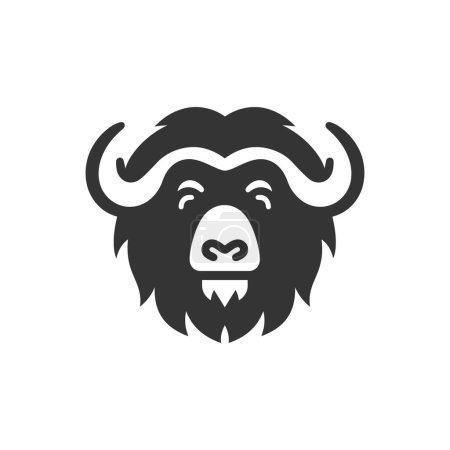 Illustration for Musk ox Icon on White Background - Simple Vector Illustration - Royalty Free Image
