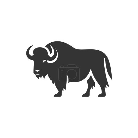 Illustration for Musk ox Icon on White Background - Simple Vector Illustration - Royalty Free Image