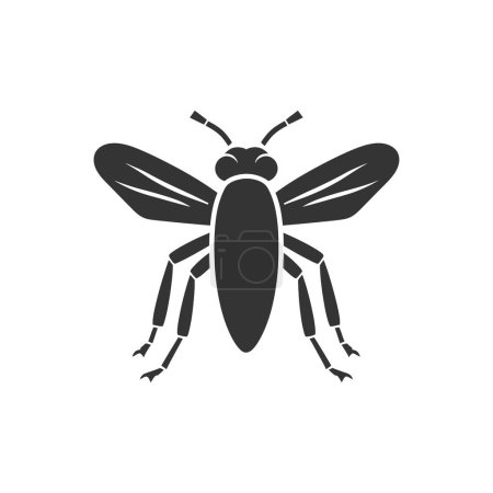 Illustration for Grasshopper Insect Icon on White Background - Simple Vector Illustration - Royalty Free Image