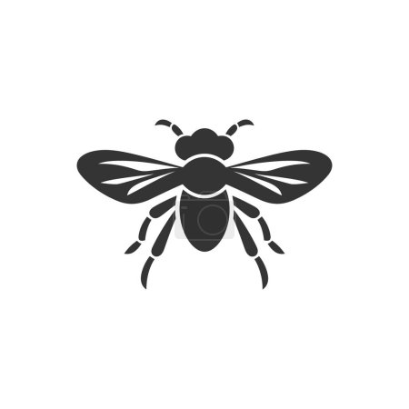 Illustration for Fly Insect Icon on White Background - Simple Vector Illustration - Royalty Free Image