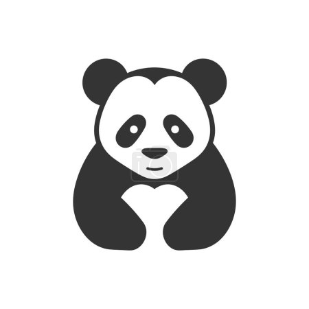 Illustration for Giant panda Icon on White Background - Simple Vector Illustration - Royalty Free Image