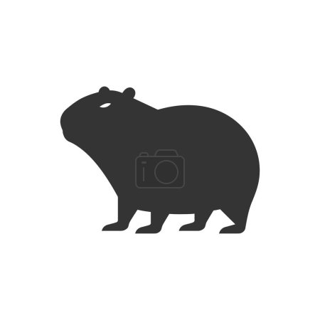 Illustration for Capybara Icon on White Background - Simple Vector Illustration - Royalty Free Image