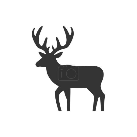 Ilustración de Caribou Icono sobre fondo blanco - Ilustración simple de vectores - Imagen libre de derechos