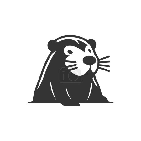 Illustration for Beaver Icon on White Background - Simple Vector Illustration - Royalty Free Image