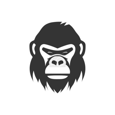Ilustración de Icono de babuino sobre fondo blanco - Ilustración simple de vectores - Imagen libre de derechos