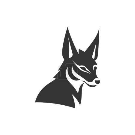Téléchargez les illustrations : Icône de loup Maned sur fond blanc Illustration vectorielle simple - en licence libre de droit
