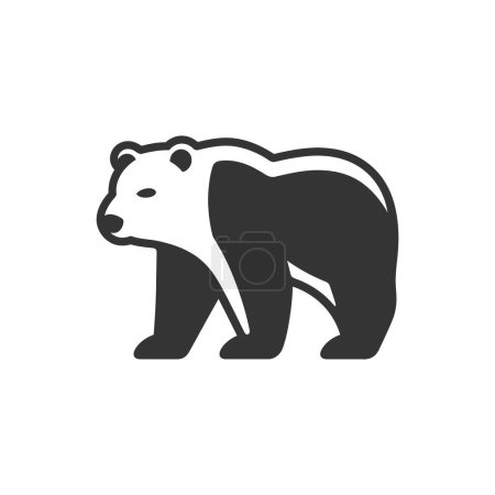 Illustration for Polar Bear Icon on White Background - Simple Vector Illustration - Royalty Free Image