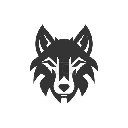 Illustration for Gray Wolf Icon on White Background - Simple Vector Illustration - Royalty Free Image